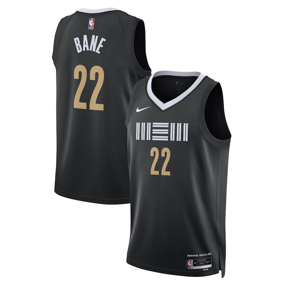 Men Memphis Grizzlies #22 Desmond Bane Nike Black City Edition 2023-24 Swingman NBA Jersey->customized nba jersey->Custom Jersey